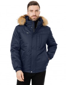 Зимняя куртка Auto Jack 2016 - темно-синий - с натуральным мехом