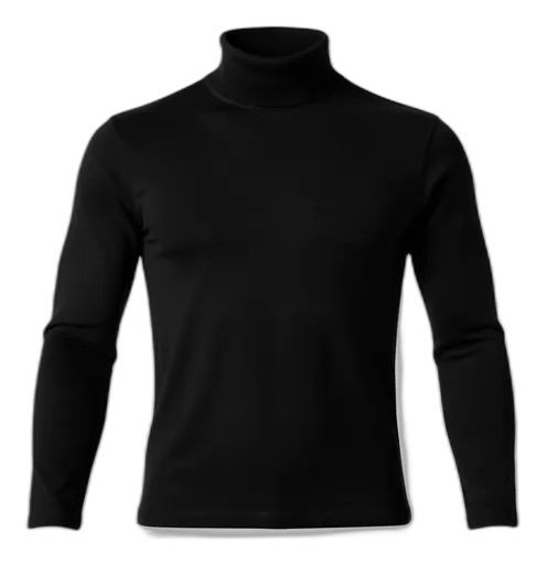 Fitted Black Turtleneck